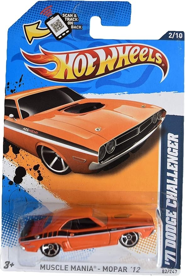 Hot Wheels '71 Dodge Challenger, [Orange/Black] 82/247 2012 Muscle Mania - 2/10