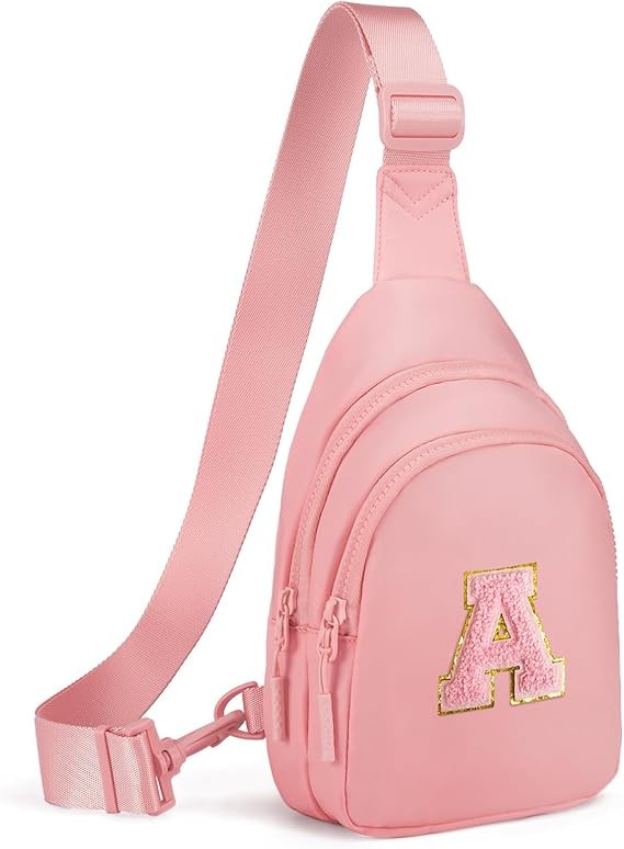 Small Initial Sling Bag for Girls & Women - Cute Crossbody Fanny Pack Gift