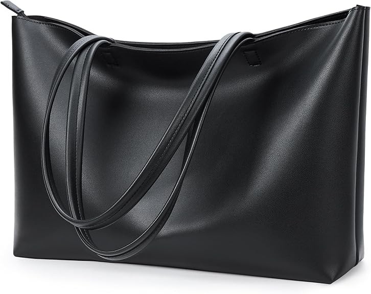 KALIDI Tote Bag Zipper Shoulder Bag Faux Leather Purses Satchel for Women Casual Handbag Work Dating College