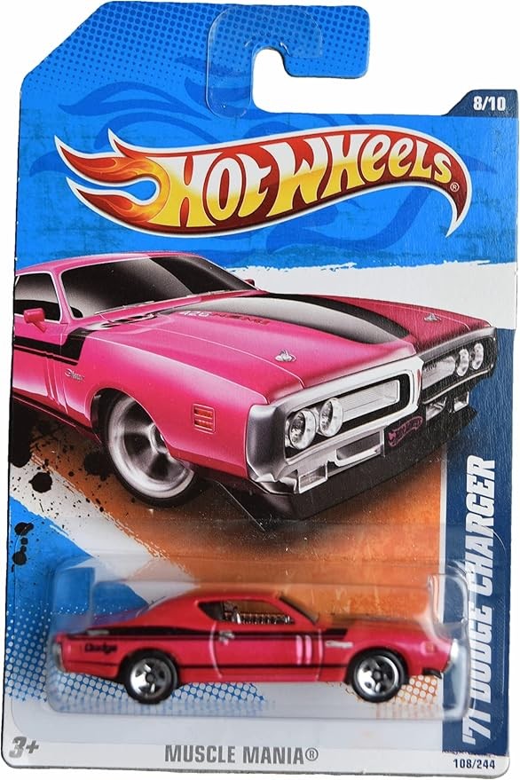 Hot Wheels '71 Dodge Charger - Muscle Mania 8/10 - Pink