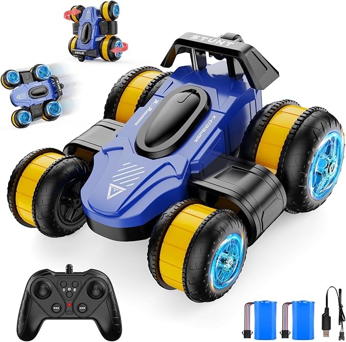 High Speed Drift Remote Control Stunt Deformation Car, Birthday Gifts, for Boys and Girls 3-16 Years Old (Bright Blue)