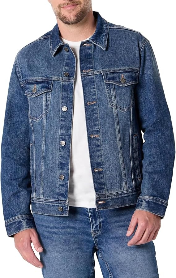 Amazon Essentials Men's Regular-Fit Low Stretch Denim Jacket