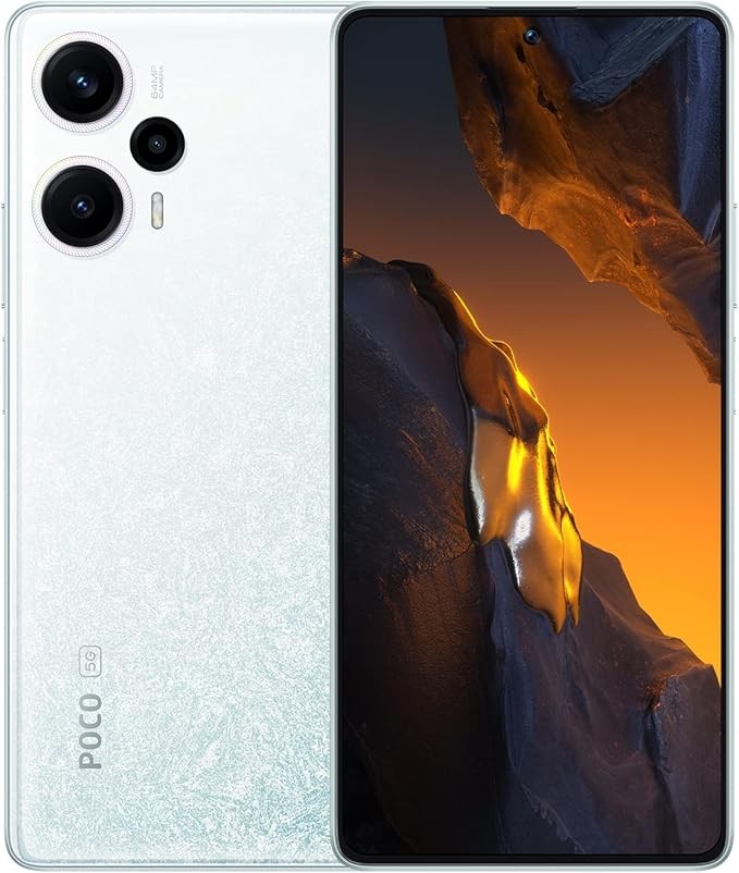 XIAOMI Poco F5 5G + 4G LTE 256GB + 12GB Global Version Unlocked 6.67" 120Hz 64Mp Triple Camera (Tmobile Mint Tello Metro USA Market) + (w/Fast Car 51W Charger Bundle) (White (Global))