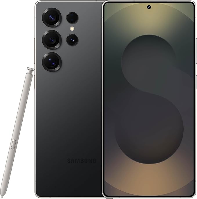 SAMSUNG Galaxy S25 Ultra Cell Phone, 256GB AI Smartphone, Unlocked Android, AI Camera, Fast Processor, Long Battery Life, 2025, Titanium Black (Renewed)