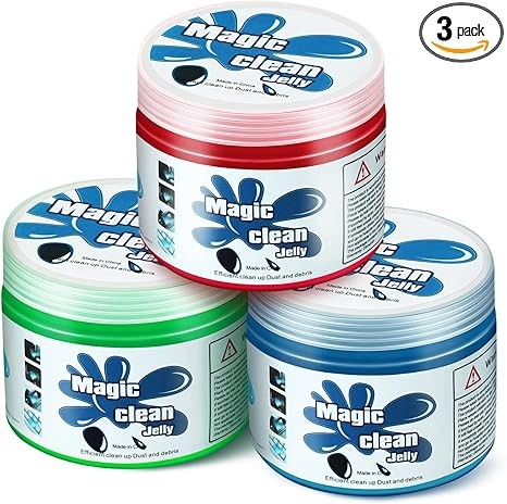 DNA MOTORING 3 Pack Car Cleaning Gels Auto Detailing Tools Cleaning Putty Car Interior Cleaner, Car Jelly Cleaner, Keyboard Cleaner, Car Cleaning Supplies Car Gifts for Men Women, TOOLS-00149