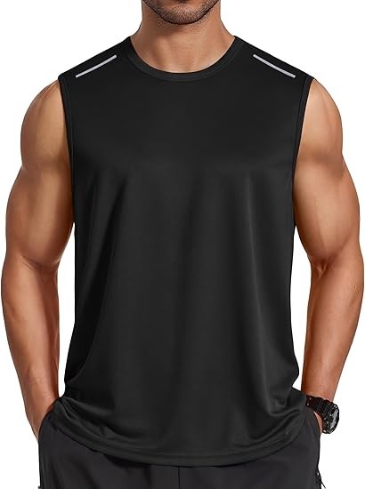 COOFANDY Men's Sleeveless Shirt Quick Dry Workout Tank Top Gym Muscle T Shirts Sport Athletic Tanks Moisture Wicking
