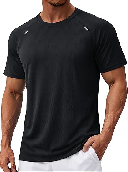 TACVASEN Men's Workout Shirts Athletic Dry Fit Mesh Short Sleeve Shirts Moisture Wicking Running Performance Gym Tee