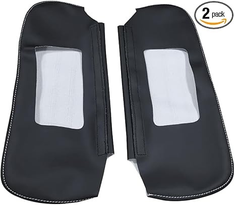 Black Car Sun Visor Cover, Left & Right Side Sun Visor Skin Pair Fits for Chevy Camaro 1993-2002, for Firebird 1993-2002 (Skin Only)