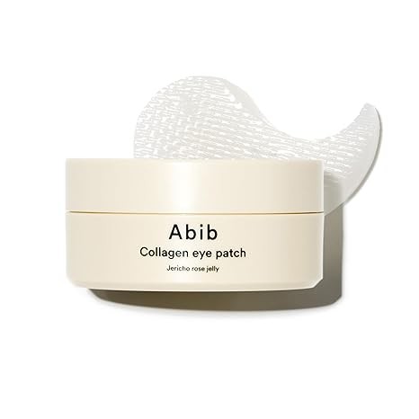 Abib Collagen Peptide Eye Patches for Wrinkles & Fine Line with Jericho Rose Jelly, 60 Count, Korean Skin Care