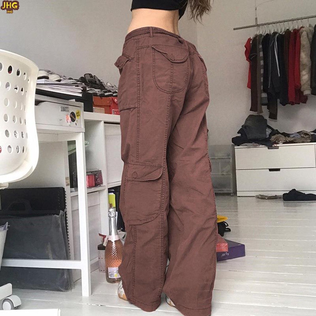 Casual Cargo Pants with High-waisted Design Multi-Pocket for Women Girlfriend Daughter Friends
