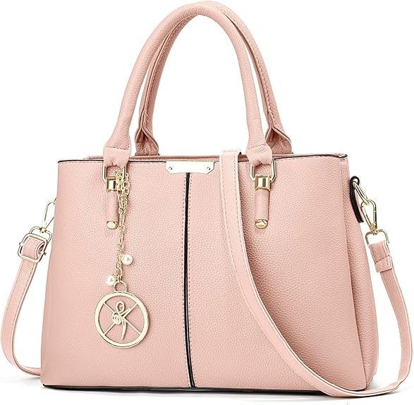 Purse and Handbags for Women, 3 Zip Compartments Tote Bag Designer Shoulder Purse Top Handle Satchel Bags