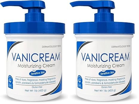 Vanicream Moisturizing Skin Cream with Pump Dispenser - 16 fl oz (1 lb) - Moisturizer Formulated Without Common Irritants for Those with Sensitive Skin (Pack of 2)
