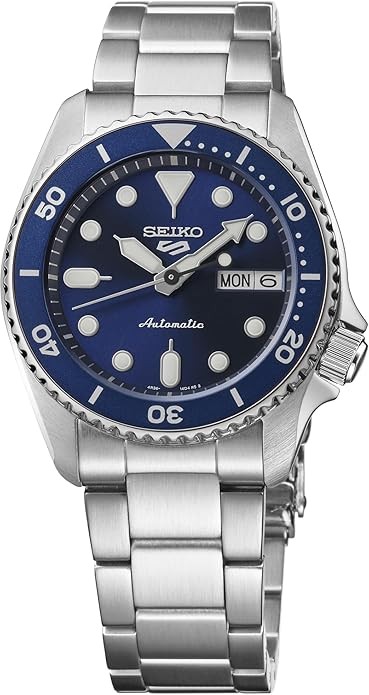 SEIKO 5 Sports Men's Automatic Watch with Stainless Steel Case and Luminous Hands - Stylish Wrist Watches