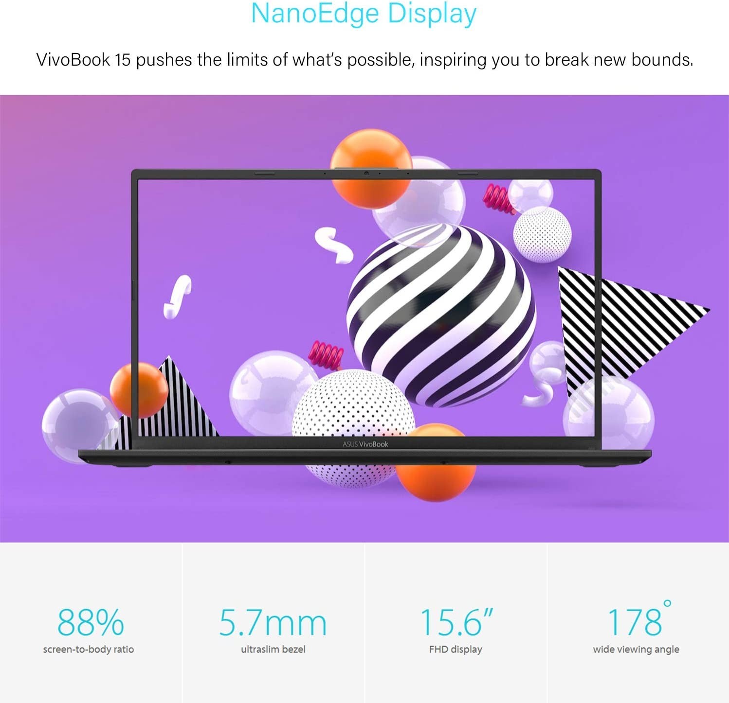 ASUS Asus VivoBook 15.6-inch FHD touchscreen laptop. Intel Core i7-1065G7 processor, 20GB of memory, 1TB SSD, backlit keyboard, webcam, WiFi, HDMI, Bluetooth, compact design, long battery life, Win 10