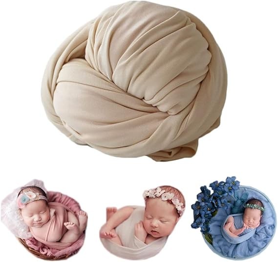 Coberllus Newborn Baby Photography Props Swaddle Blanket Stretch Wrinkle-Free Wrap for Boys Girls Photo Shoot Posing