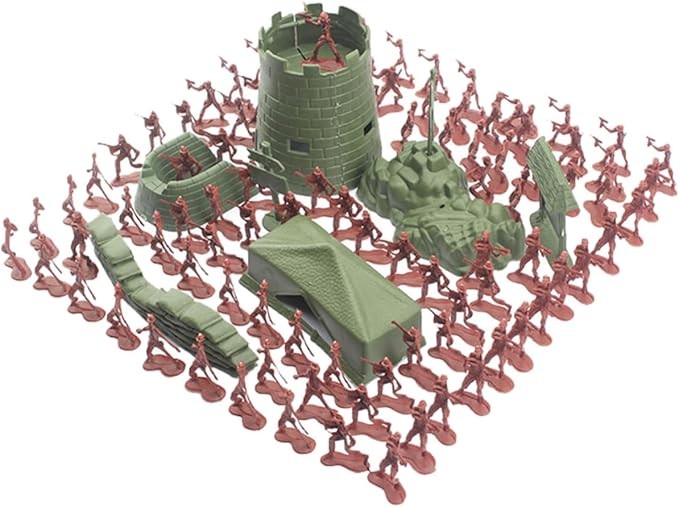 DECHOUS 200pcs Mini Soldier Toy Plastic Soldier Figures for Imaginative Play for Boys and Girls Parties and Games Creativity and Learning