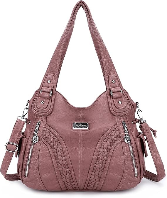 Purses and Handbags Women Fashion Tote Bag Shoulder Bags Top Handle Satchel Purses Washed Synthetic Leather Handbag