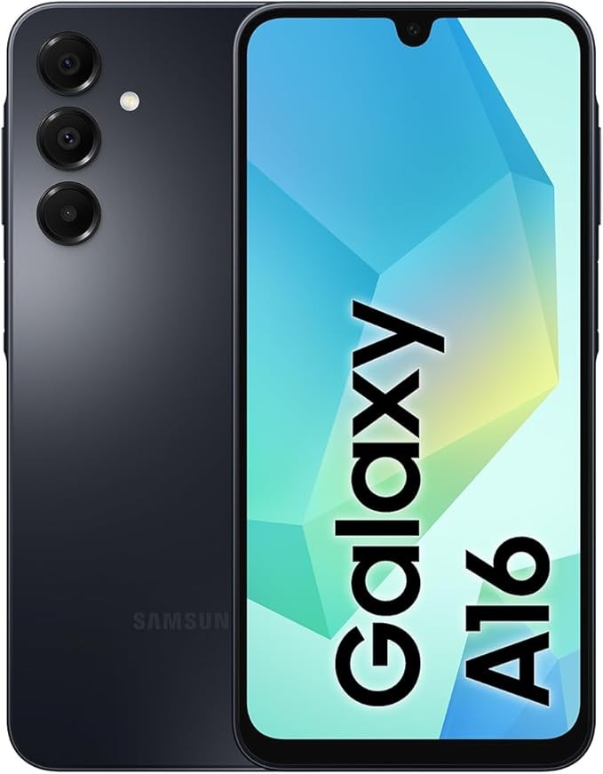Samsung Galaxy A16 4G LTE (128GB + 4GB) International Model SM-A165F/DS Factory Unlocked, 6.7", Dual SIM, 50MP Triple Camera (Case Bundle), Black